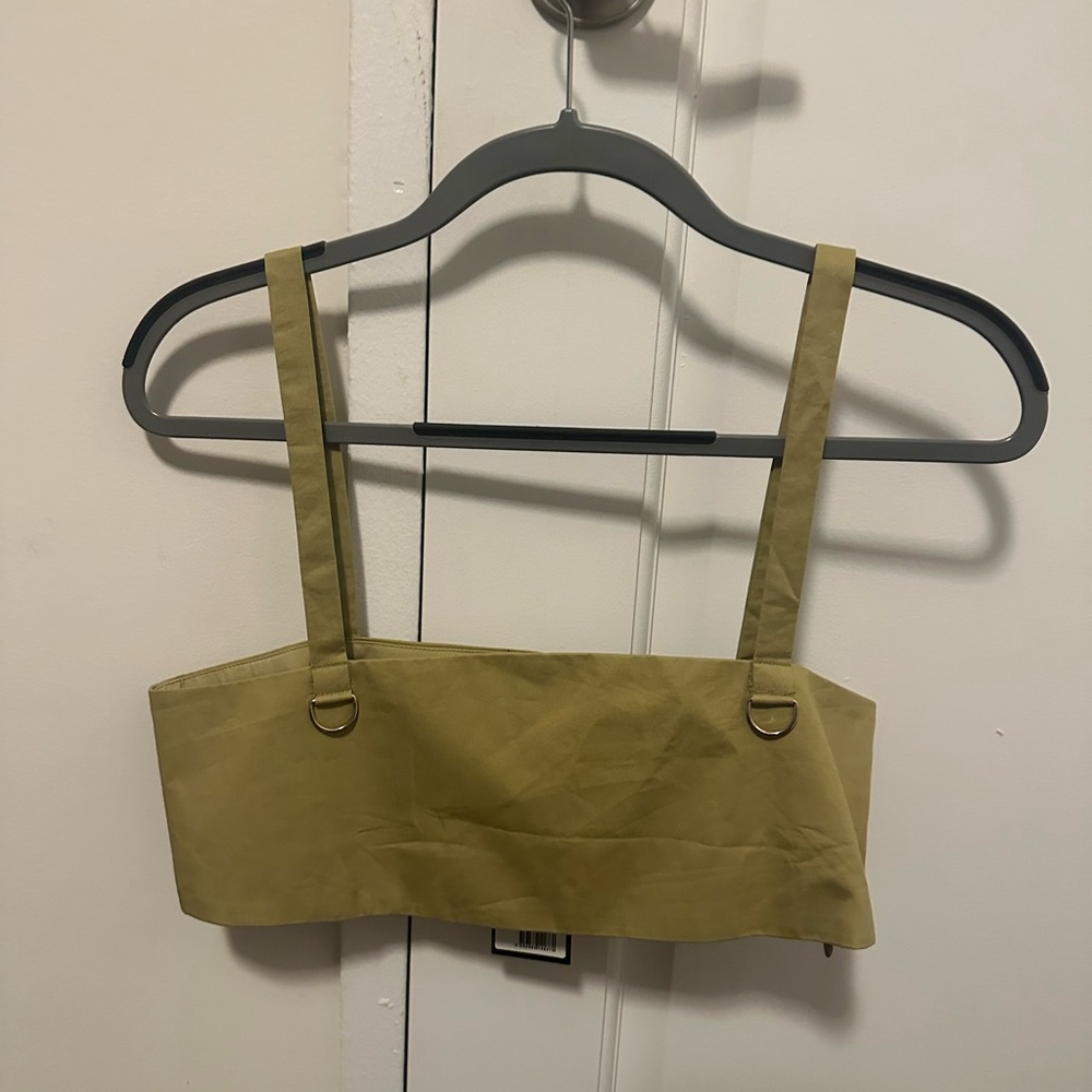 By.Dyln Velah Top Light Khaki NWT Medium - Picture 7 of 8